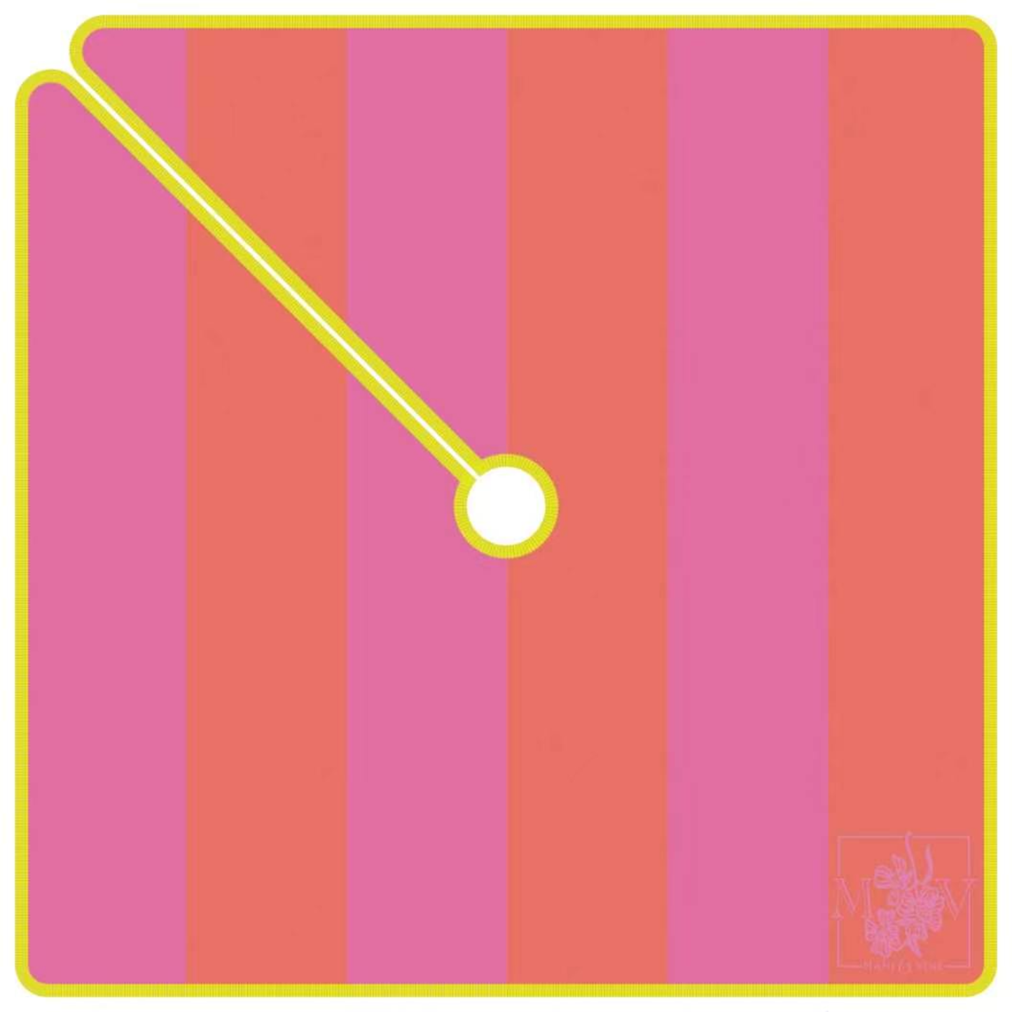 Shady Lady Umbrella Mat - Cabana Stripe Sunset