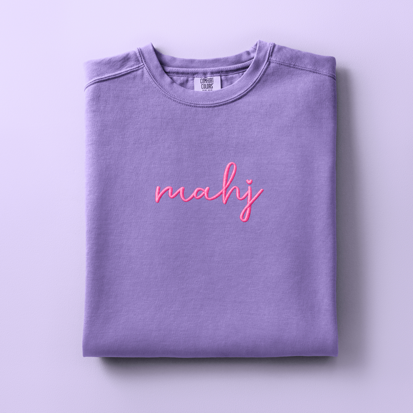 Embroidered Mahj Sweatshirt in Violet